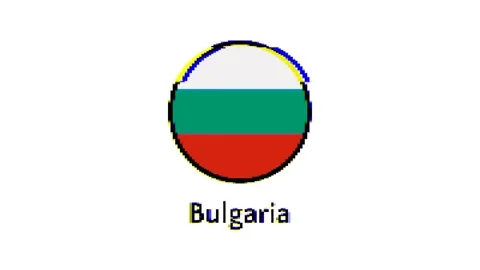 Pixel Bulgaria flag with glitch effect on white background Stock Footage 246580411