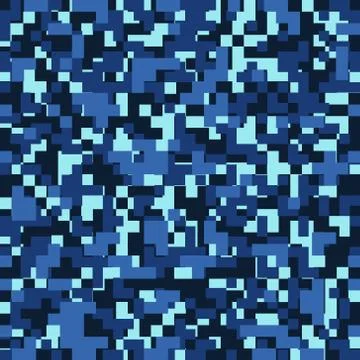 Pixel camouflage seamless color pattern Stock Illustration