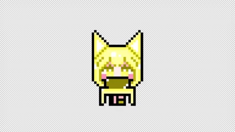 Pixel Cat girl personal computer short hair Looping  animation. 1080p (3) Stock Footage 317673328