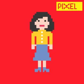 Pixel character Ilustración de archivo