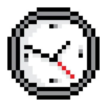 Pixel clocks Stock Illustration