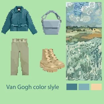 Pixel clothes 스톡 일러스트