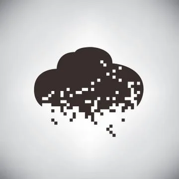 Pixel cloud Stock Illustration