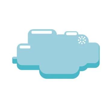 Pixel cloud sky icon Stock Illustration