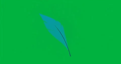 Pixel cluster emerging blue feather guiding pixels into ink splash background on Stock Footage 317362174
