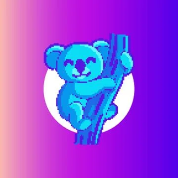 Pixel coloring logo and icon vector Isolated image Stock Illustration