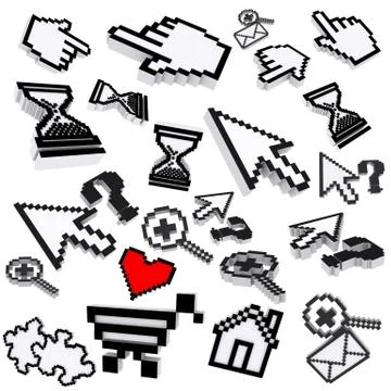 Pixel computer icons Stock-Illustration