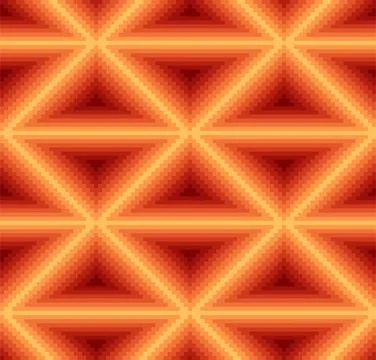 Pixel Concentric Triangle Gradient Seamless Pattern Stockillustratie