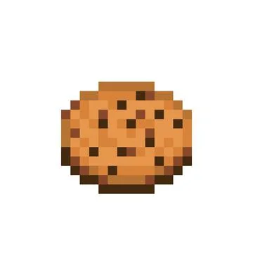 Pixel cookie for 8 bit game assets. 스톡 일러스트