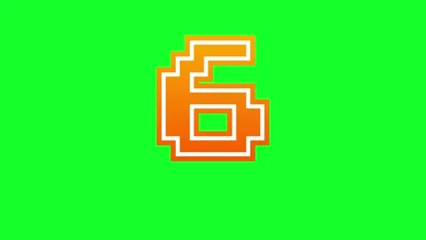 Pixel Countdown Insert Coin Press Start Retro Game Green Screen 4K Stock Footage 334369095