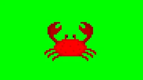 Pixel crab animation Stock Footage 237811174