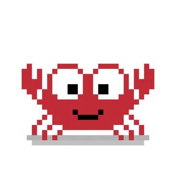 Pixel crab image for 8 bit game assets Stock-Illustration