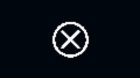 Pixel crosed glitch icon animated. Stock Footage 168277111