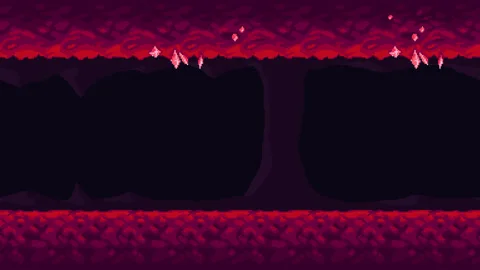 Pixel crystal cave scrolling background animation Stock Footage 330885587