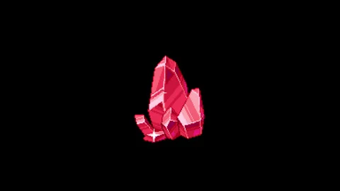 Pixel crystal gem shining animation retro style Stock Footage 330885413