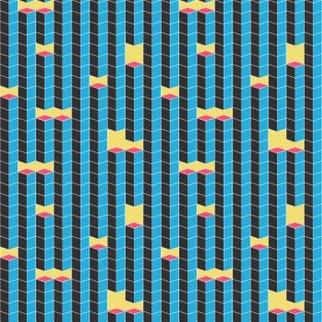 Pixel cube shapes seamless vector pattern イラスト素材