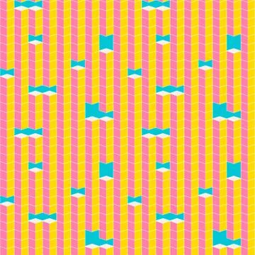 Pixel cube shapes seamless vector pattern 스톡 일러스트