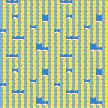 Pixel cube shapes seamless vector pattern 스톡 일러스트