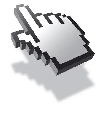 Pixel Cursor Hand Stock Illustration