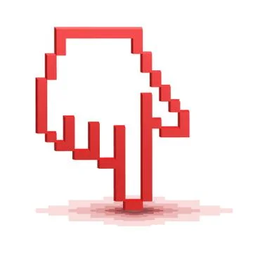Pixel cursor hand pointer 스톡 일러스트