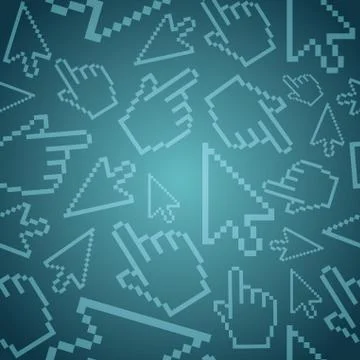 Pixel cursor pattern background Stock Illustration