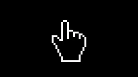 Pixel cursors icon mouse motion 4k video 스톡 동영상 124488875