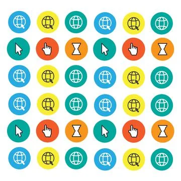 Pixel cursors icons. Mouse computer cursor Illustrazione stock