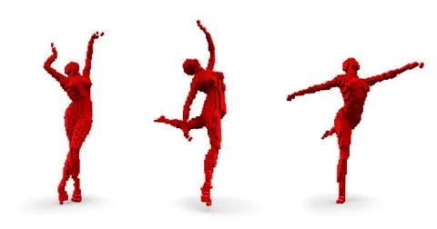 Pixel dancers Stock Illustration