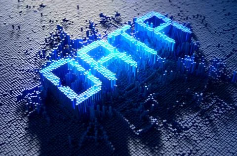 Pixel Data Concept Stock Illustration