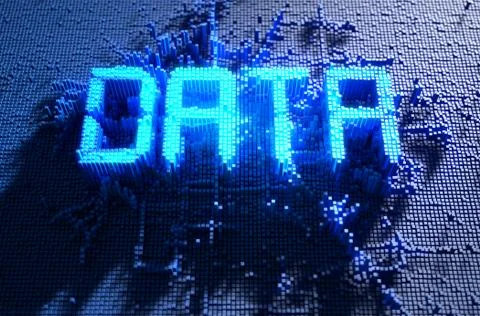 Pixel Data Concept Stock Illustration