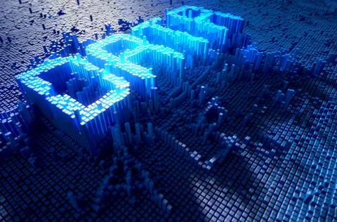 Pixel Data Concept Stock Illustration