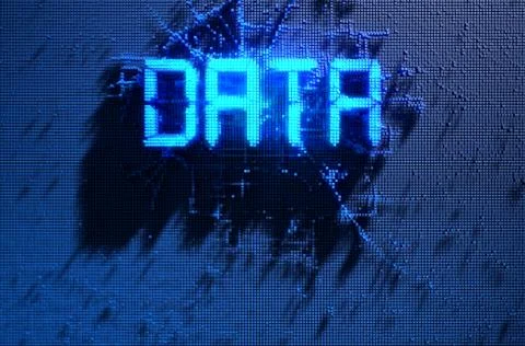 Pixel Data Concept Stock Illustration