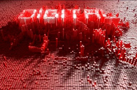 Pixel Digital Concept Stock Illustration