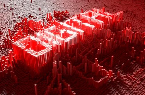 Pixel Digital Concept Stock Illustration