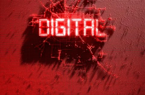 Pixel Digital Concept Stock Illustration