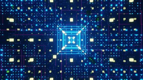 Pixel Digital Gradient Stock Illustration