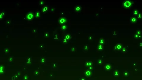 Pixel digits 0 and 1 Loop animation Design Element in retro game style, Social M Stock-Footage 254883016