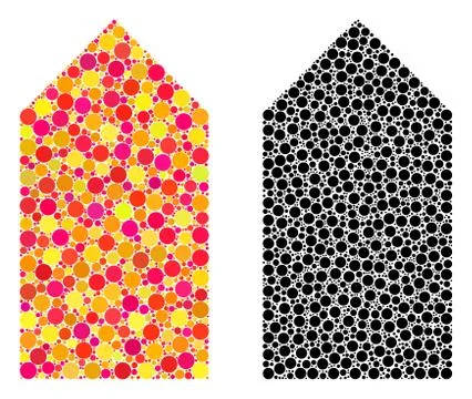 Pixel Direction Up Mosaic Icons Illustrazione stock