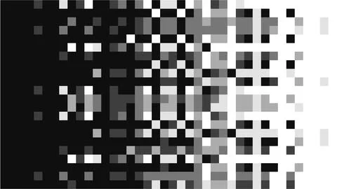 Pixel disintegration background. Art 8 bit objects. Decay effect. Dispersed Stock Illustration