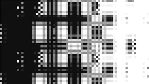 Pixel disintegration background. Art 8 bit objects. Decay effect. Dispersed Stock Illustration