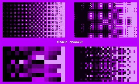 Pixel disintegration background. Art 8 bit objects. Decay effect. Dispersed Stock Illustration