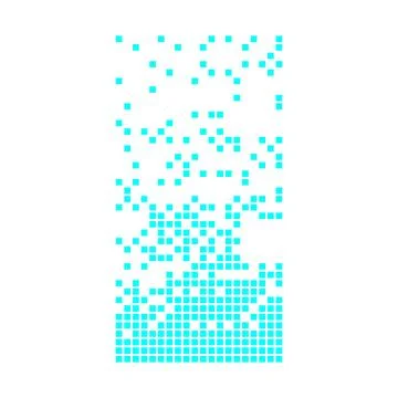 Pixel disintegration effect for digital data decay 스톡 일러스트