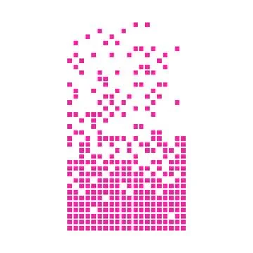 Pixel disintegration effect forming abstract background pattern Illustrazione stock