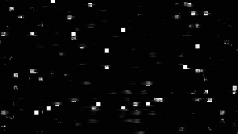 Pixel displacement map on black background. Electronic signal error. Stock Footage 121757593