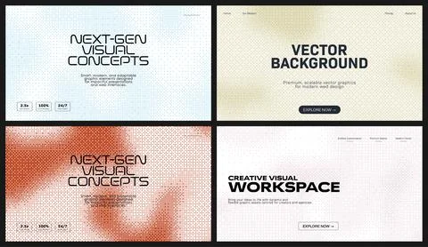 Pixel dithering pattern backgrounds. These digital gradient backgrounds fea.. 스톡 일러스트