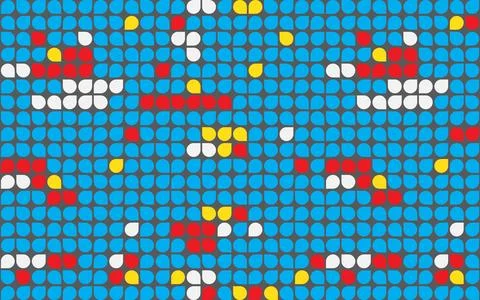 Pixel dot geometric background wallpaper colorful blue Illustrazione stock
