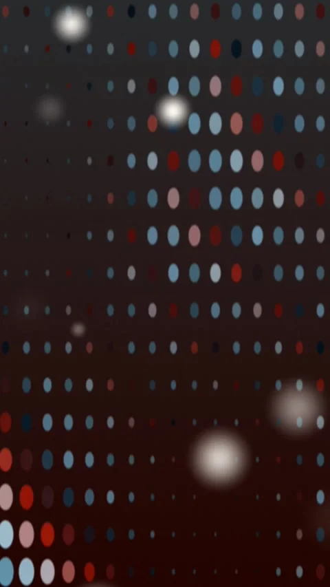 Pixel Dot Grid Loop Digital LED Bokeh Abstract Motion Background Stock Footage 345647652