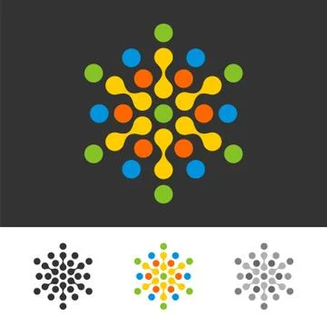 Pixel Dots Logo Template Illustration Design. EPS 10. Stock Illustration