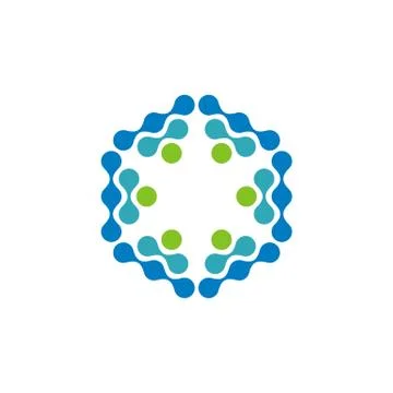 Pixel Dots Logo Template Illustration Design. EPS 10. Stock Illustration