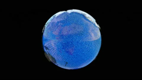 Pixel Earth Planet. 3D rendering. Stock Footage 160795529
